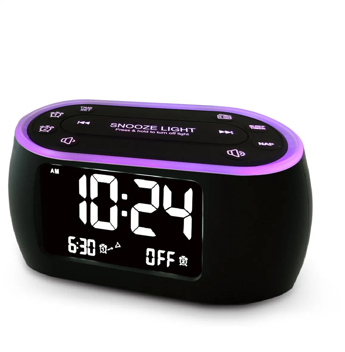 Цифровое FM-радио PLL поддерживают USB зарядка ночного освещения двойной будильник