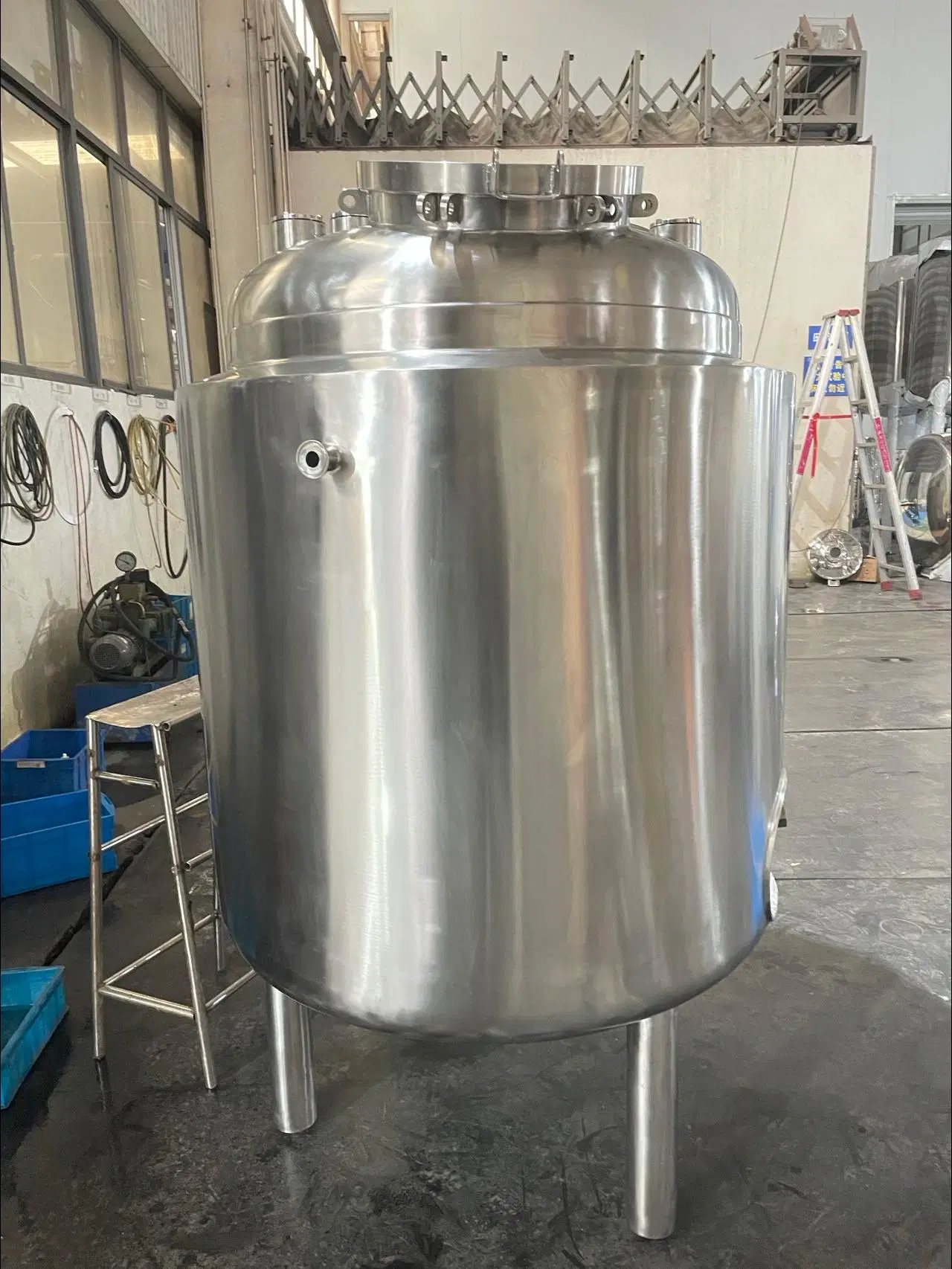 50L 100L 200L 6000L Industrial Bio Reactor Quimico Aço inoxidável Reator com camisa de aquecimento elétrico químico