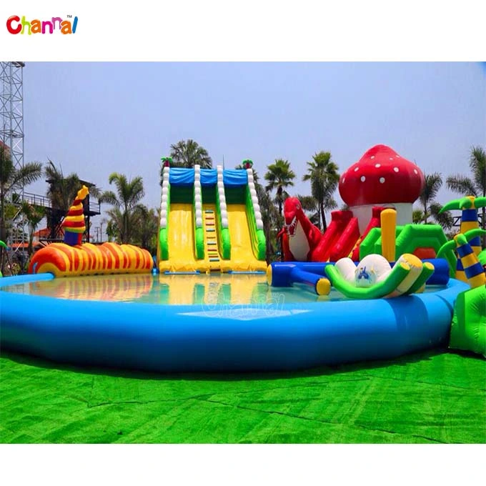 Ground Huge Inflatable Water Amusement Park Inflatable Water Park