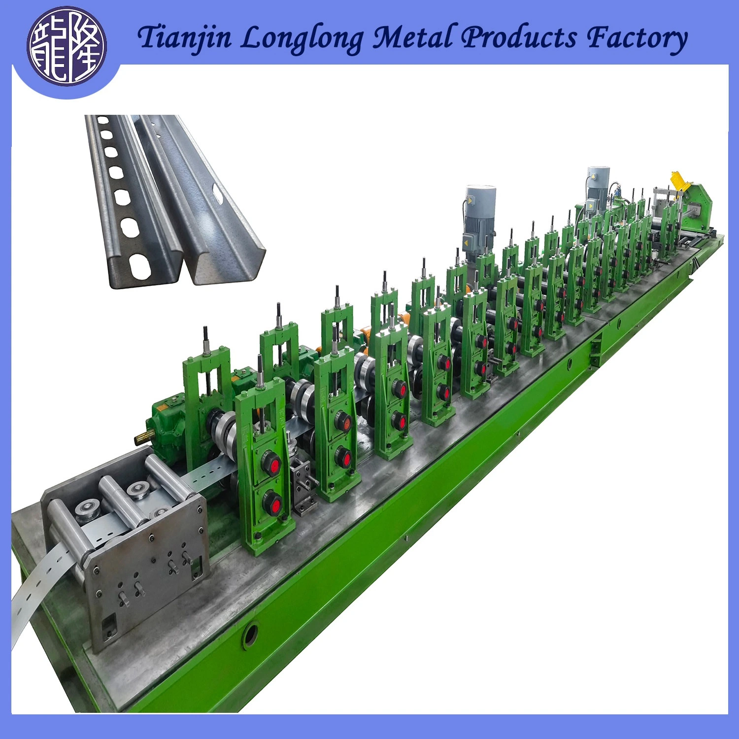 Automatic Roll Former C Steel Purlin Roll Forming Machine with Automatic Punching Mechanism