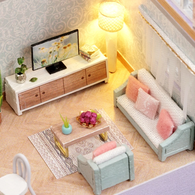 Newest 3D DIY Building Dollhouse Toys Building Dollhouse Miniatures