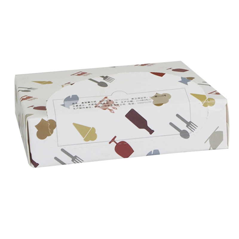 Fancy Custom Printed White Cardboard Paper Container Tissue Box
