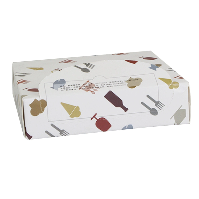 Fancy Custom Printed White Cardboard Container Tissue Box