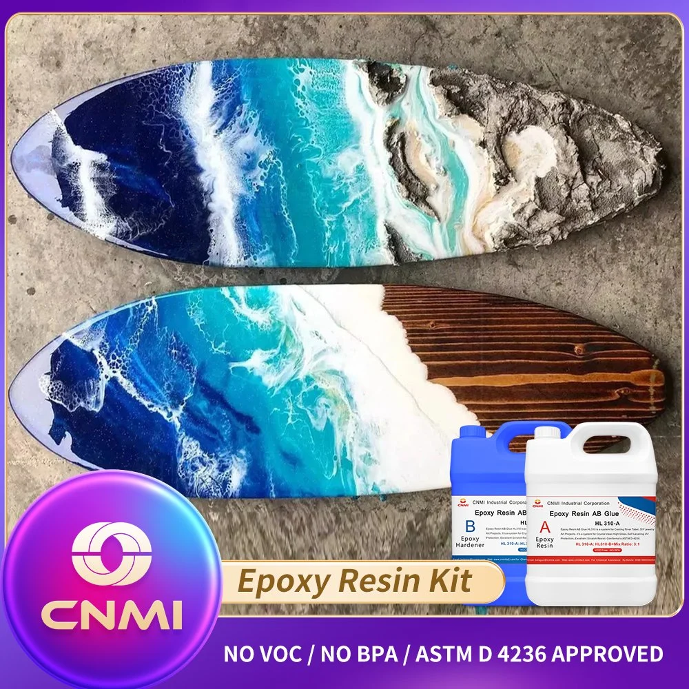 CNMI Clear Table Top Epoxy Resin UV Resistant, Self-Leveling High Gloss Shine for Wood Table Top, Bar Top, Counter Top, River Table, DIY Resin Art Craft