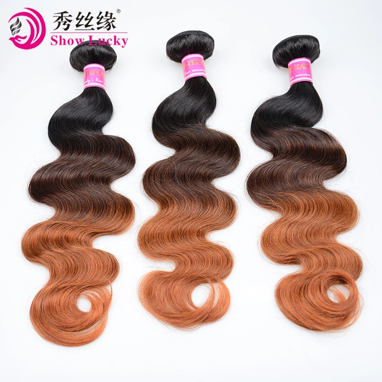 Wholesale/Supplier 9A European Hair Human Hair Weaving High quality/High cost performance  Virgin Remy Hair Tangle Free Ombre Hair