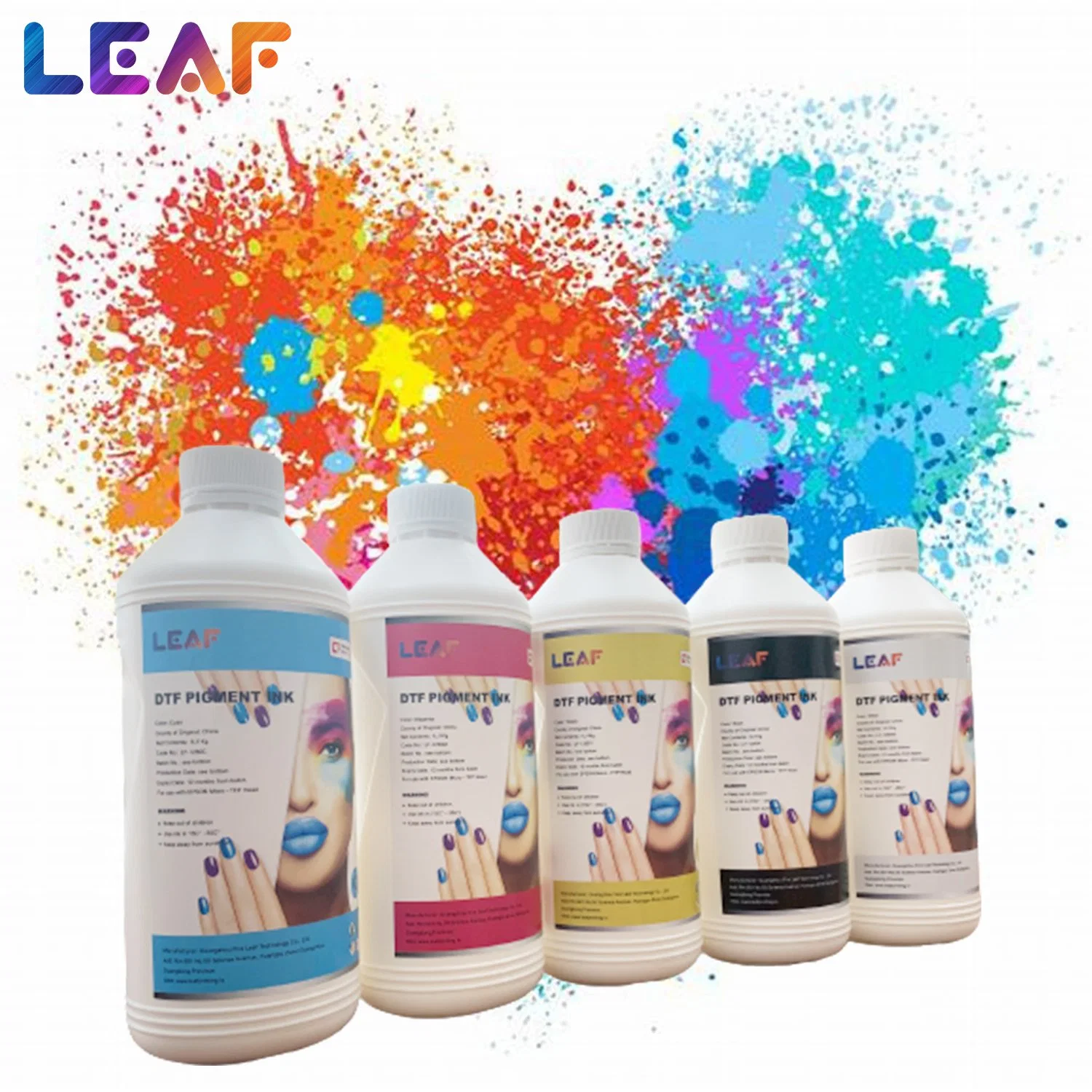 Leaf High quality/High cost performance  5-Colors 1000ml Textile DTF Printing Ink For DTF Film