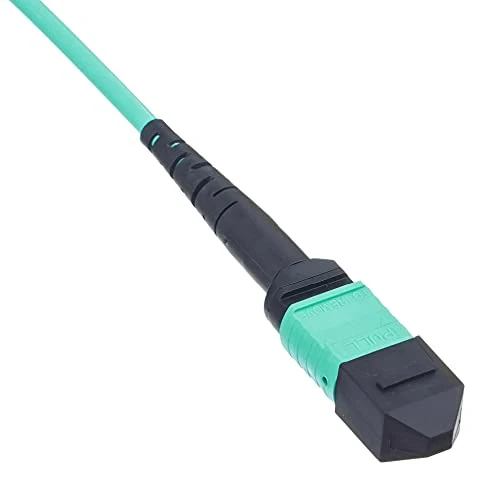 Aqua Multimode MPO Female/Male Cable Optical Fiber Patchcord