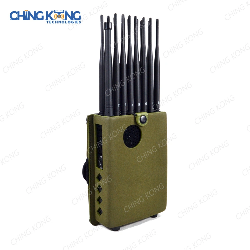 16 Antennas 16W Nylon Cover Handheld GSM/3G/4G/5g Mobile Phone Wi-Fi Lojack GPS Tracker Jammer