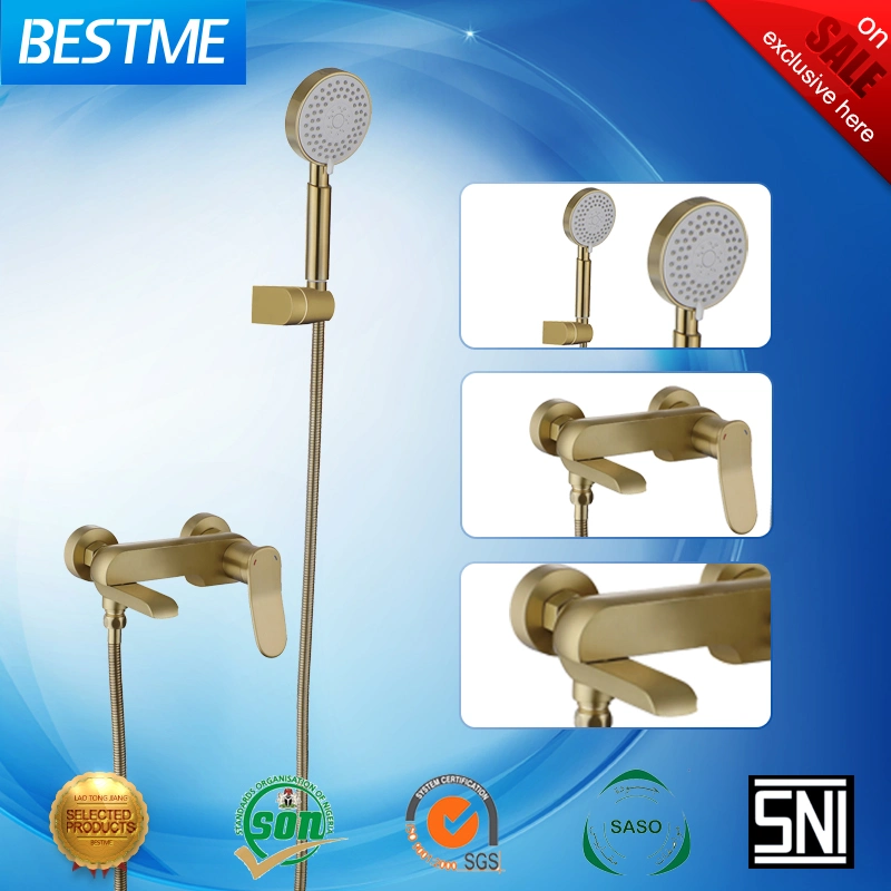 Guangdong 2 Function Gold Color Thermostatic Bath Faucet Tap Mixer Shower Set (Bm-55039LG)