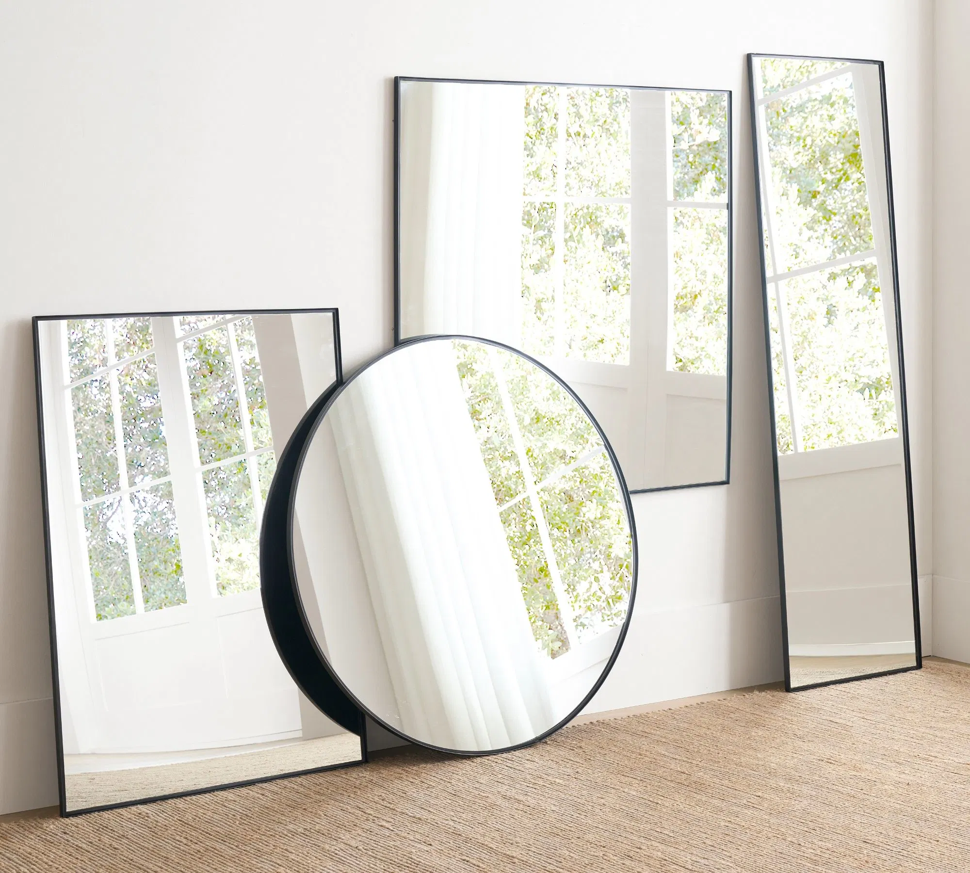 Espelho de parede redonda espelhos circulares banheiro espelho preto parede pequena Círculo