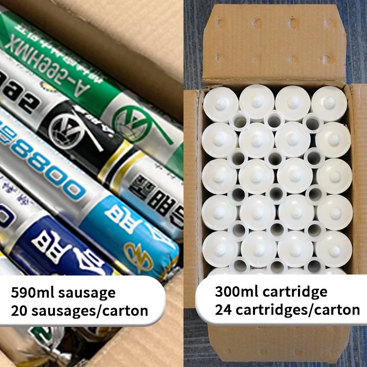 600ml Sausage Packing Structural Weatherproof Acid Resistant Silicone Gum Rubber Sealant