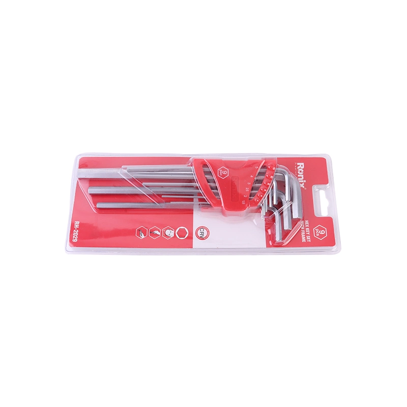 Ronix Model Rh-2029 Hand Tools 9PCS with Frame Allen Wrench Handle Folding Hex Torx Key Set