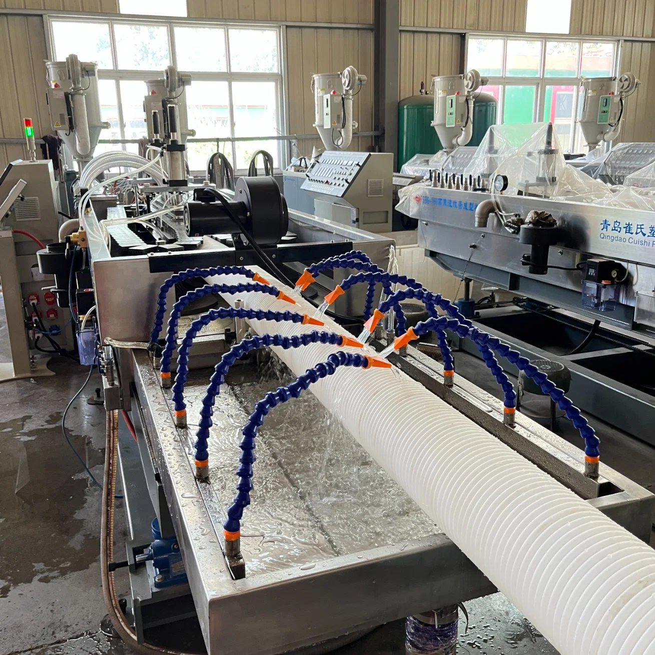 PP PE Plastic Corrugated Pipe Hole Drilling Machine Extrusion Line Pipe Grooving Corrugated Pipe Perforator Machine Machine