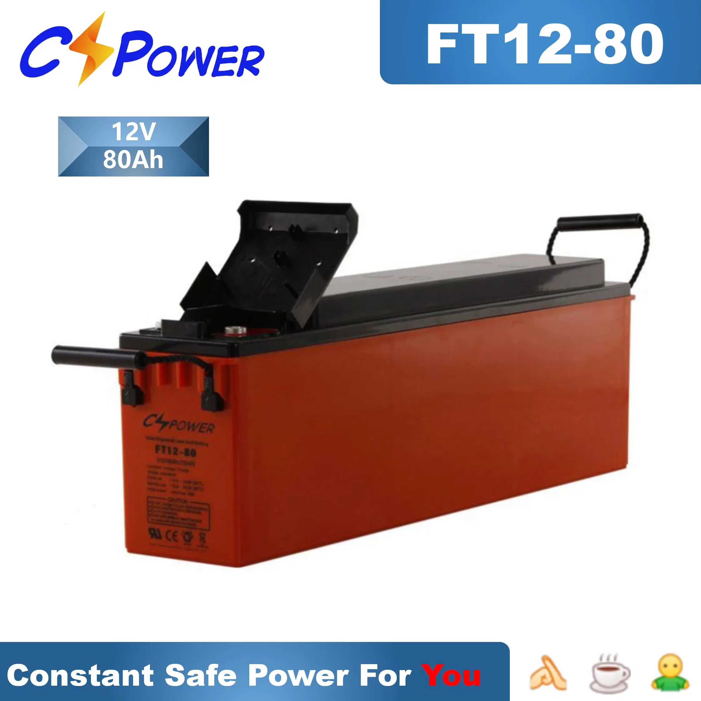 12V175ah Front Terminal AGM Telecom Battery VRLA OEM