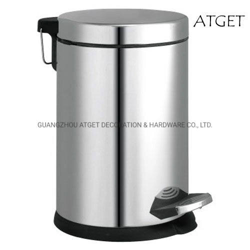 3L/6L/12L Circular 304 Stainless Steel Pedal Control Classified Dustbin Indoor Trash