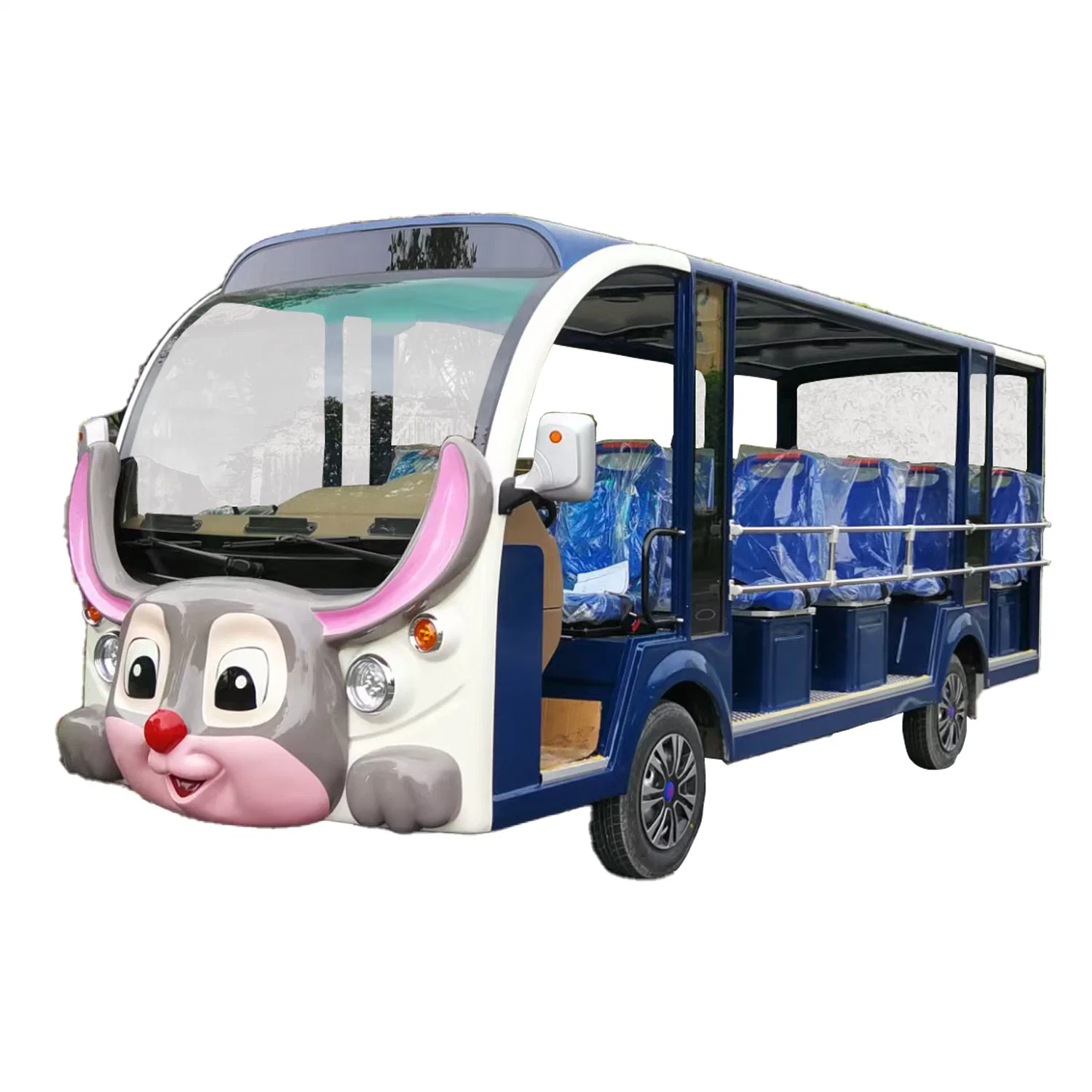 China Factory 14 sièges Open Electric Rabbit Styling Sightseeing bus Mini bus