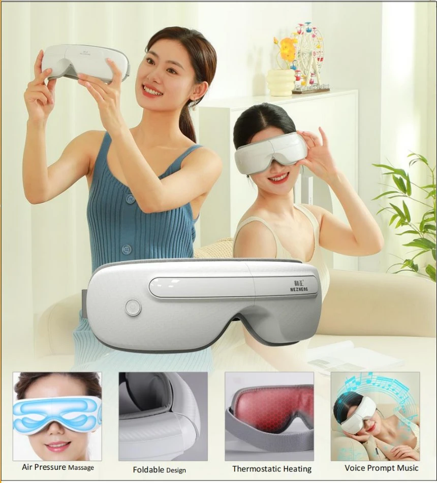 Heating Vibration and Air Pressure Music Anti Wrinkle Mask Eye Massage