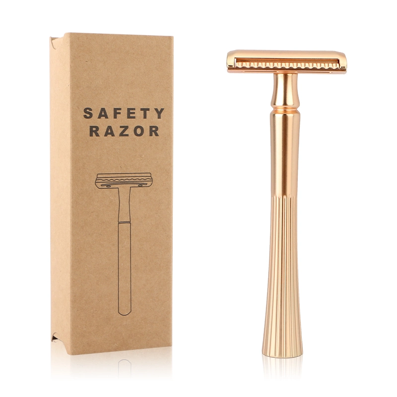 D673 Gold Color Zero Waste Zinc Alloy Material Women&prime; S Shaving Classic Safety Razor