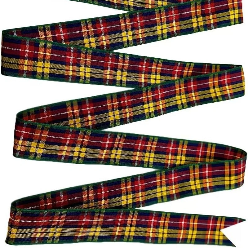 Wholesale/Supplier 1&prime; &prime; Wide Plaid Ribbon Colorful Gingham Plaid Wreath Making Plaid Ribbon for Gift Packing