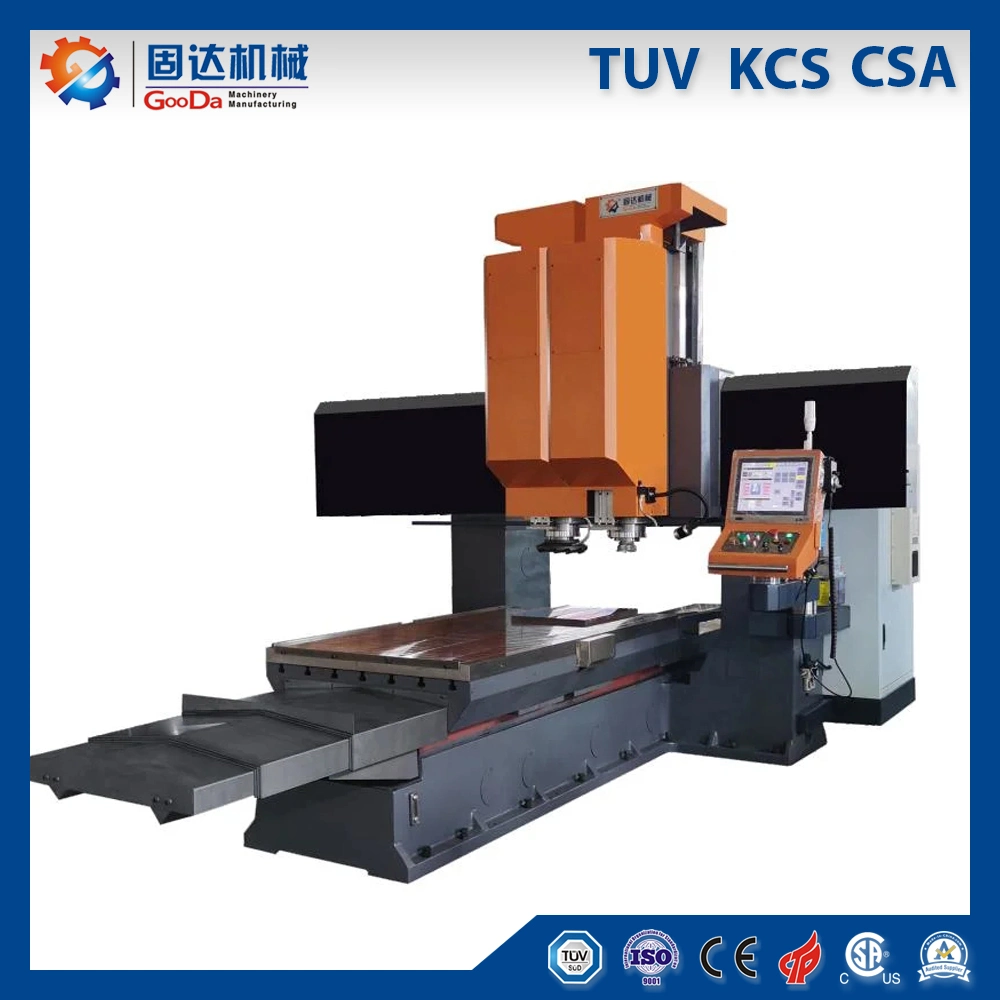 CNC Vertical Milling Machine Machine Tool Gantry Milling with Two Separate Rough and Fine Cutting Drilling Grinding Planar Type Machinery