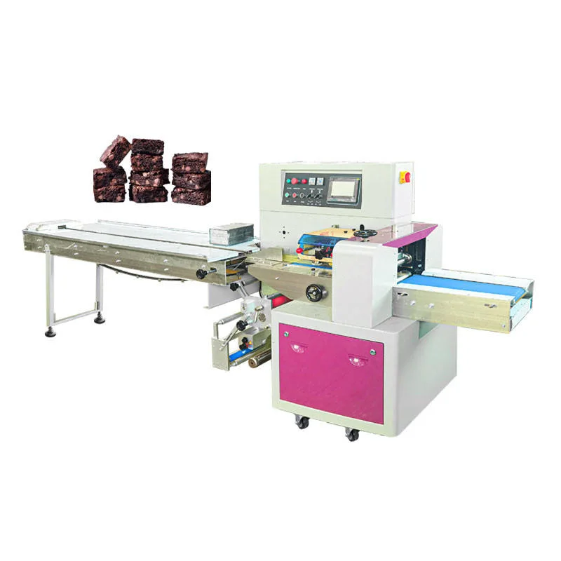 Horizontal Automatic Candy Bread Biscuit Film Cookie Chocolate Wrapping Machine