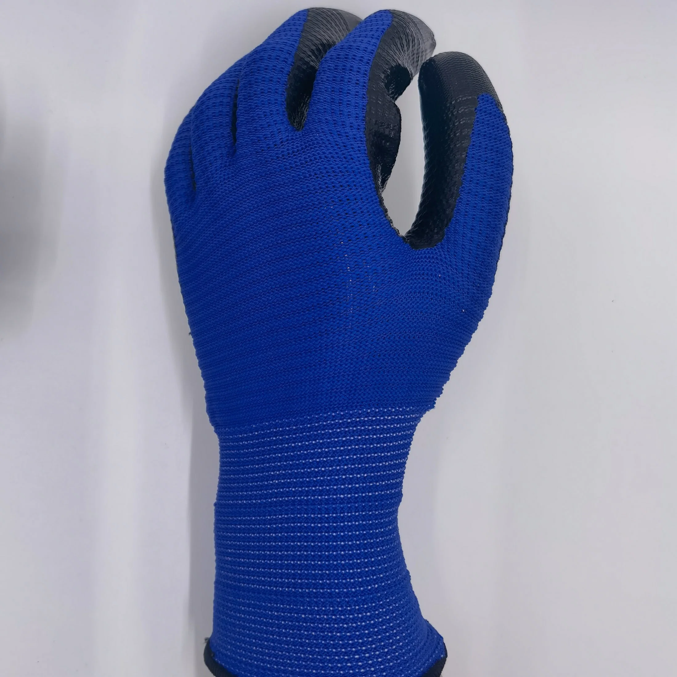 Guantes de seguridad de trabajo industriales de fibra de guante para inmersión de nitrilo resistente