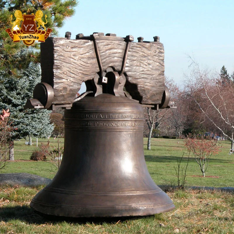 Large Outdoor Temple Hanging Metal Casting Bronze Church Bell Sculpture for Sale