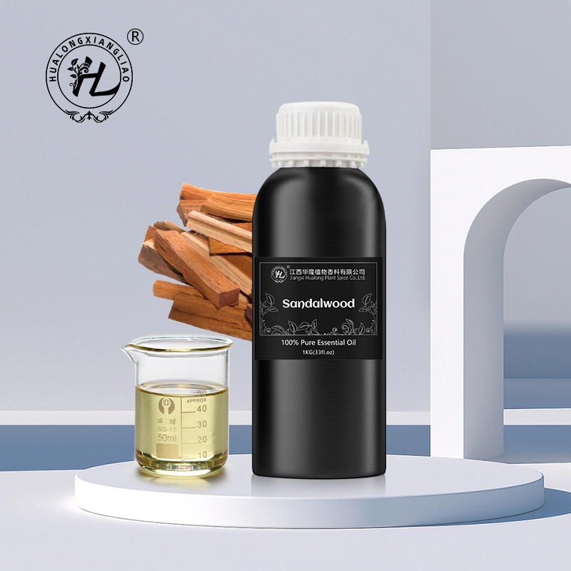 HL-Natural Perfume Fragrance óleos fabricante, Bulk orgânico Leste indiano Branco Sandalwood óleo essencial 100% puro para aromaterapia difusores, terapêutico-grau