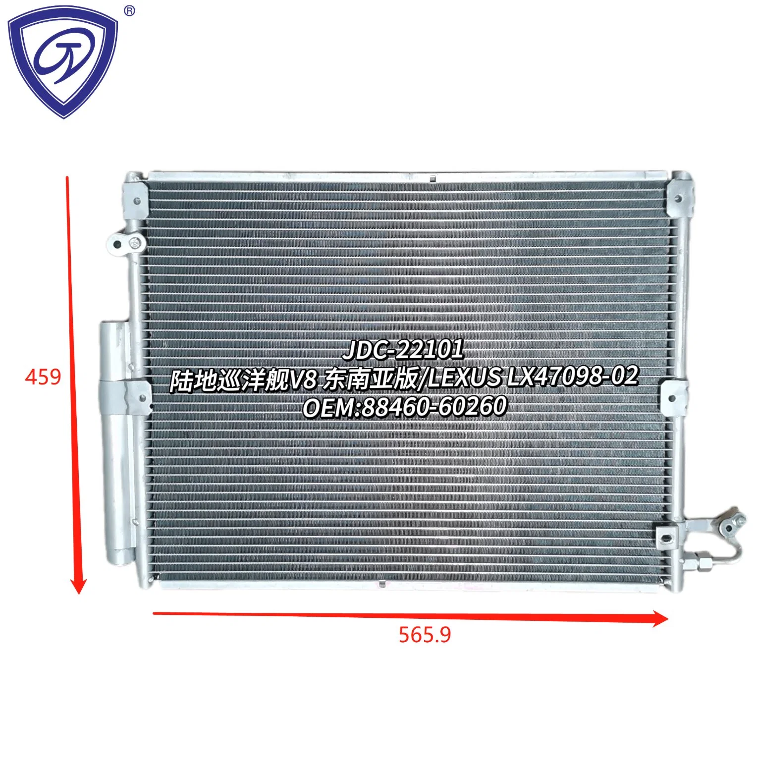 Car Air Conditioner Spare Parts Condenser for Land Cruiser V8 Southeast Asia Edition /Lexus Lx47098-02 OEM: 88460-60260