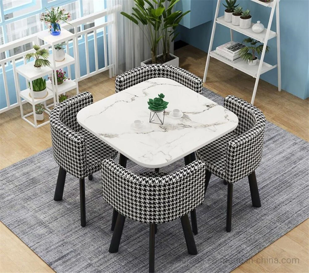 Revolving Chair Fashion Design Coffee Table and Chair Set Lounge Chair for Leisure Office Room Hoping Furniture Cafe Shop Used Wooden Cushion Chair