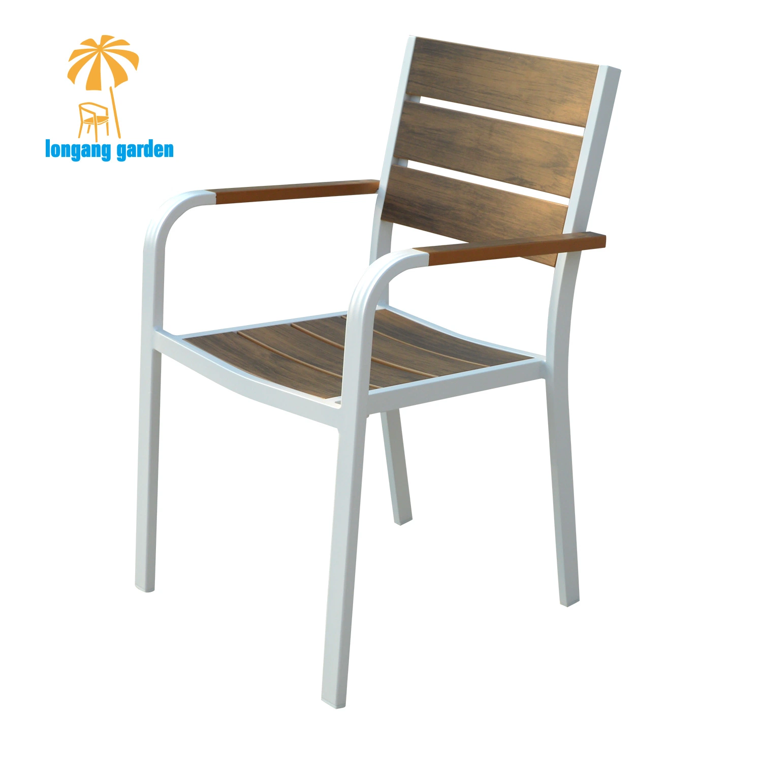 Mobiliário de jardim do hotel estilo moderno cadeira plástica de madeira