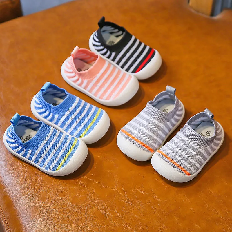 Fancy Colorful Lovely Non-Slip Handmade Fly Woven Baby Toddler Shoes