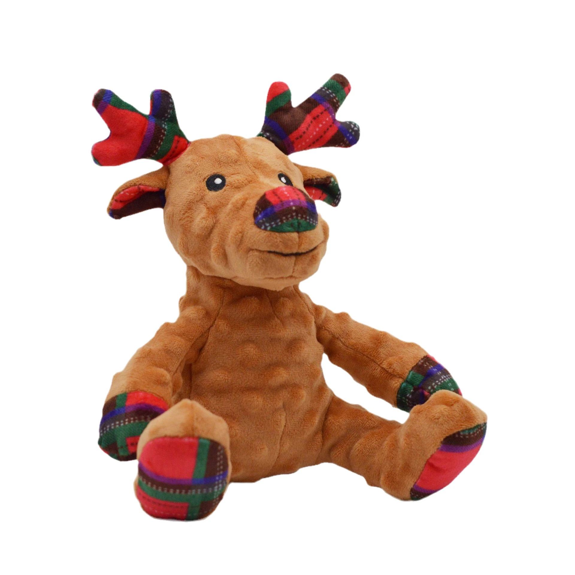 La nueva mascota de la Navidad de juguetes de peluche personalizado alces Chew Toy con Squeaker