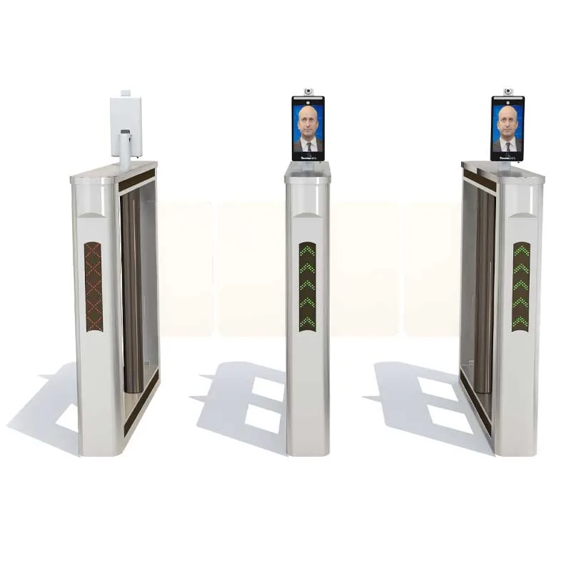 Facial Recognition & Temperature Measurement Stainless Steel Swing Turnstile Barrier Gate