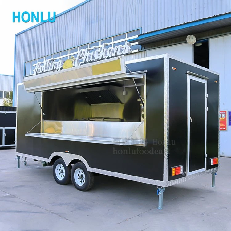 Fast Food Trailer Flattop Grill with 2 Burners and 2 Ovens for Sale