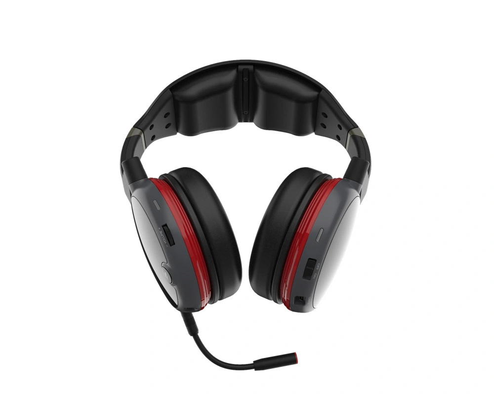 Casque de jeu stéréo sans fil avec microphone amovible