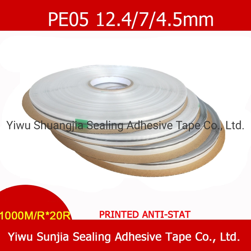 12.4*4.5mm Printed Anti-Stat Tape, Reinforced Tape, PE Release Liner Tape, Extended Tape, Double Side Tape, Packaging Bag Sealing Tape