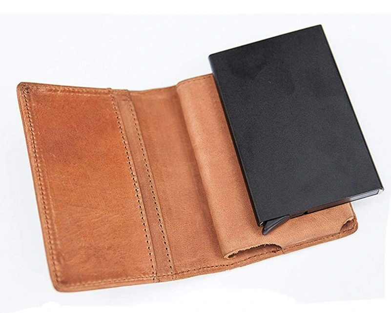 Genuine Leather Wallet Pop out Cardholders