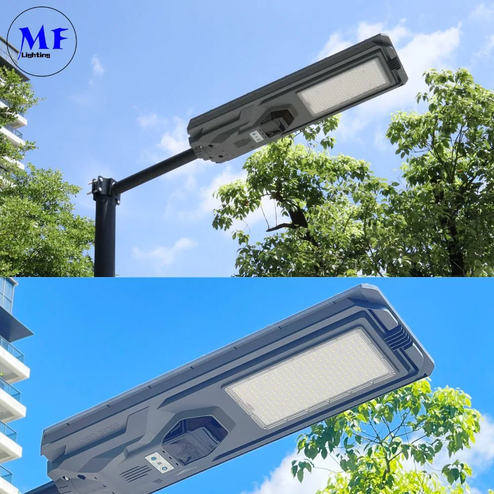 CE RoHS 2years Warranty IP66 LED Solar Street Lamp with Motion PIR Sensor Monitoring Camera CCTV for Outdoor Parking Lot Plaza Country Road and Villa District