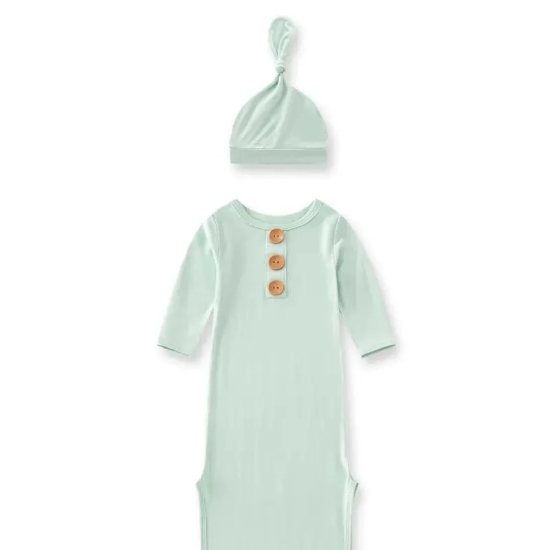 Wholesale/Supplier Newborn Sleeping Bag Bamboo Pajamas Knotted Infants Toddlers Baby Romper Headband Set Sleeping Bag