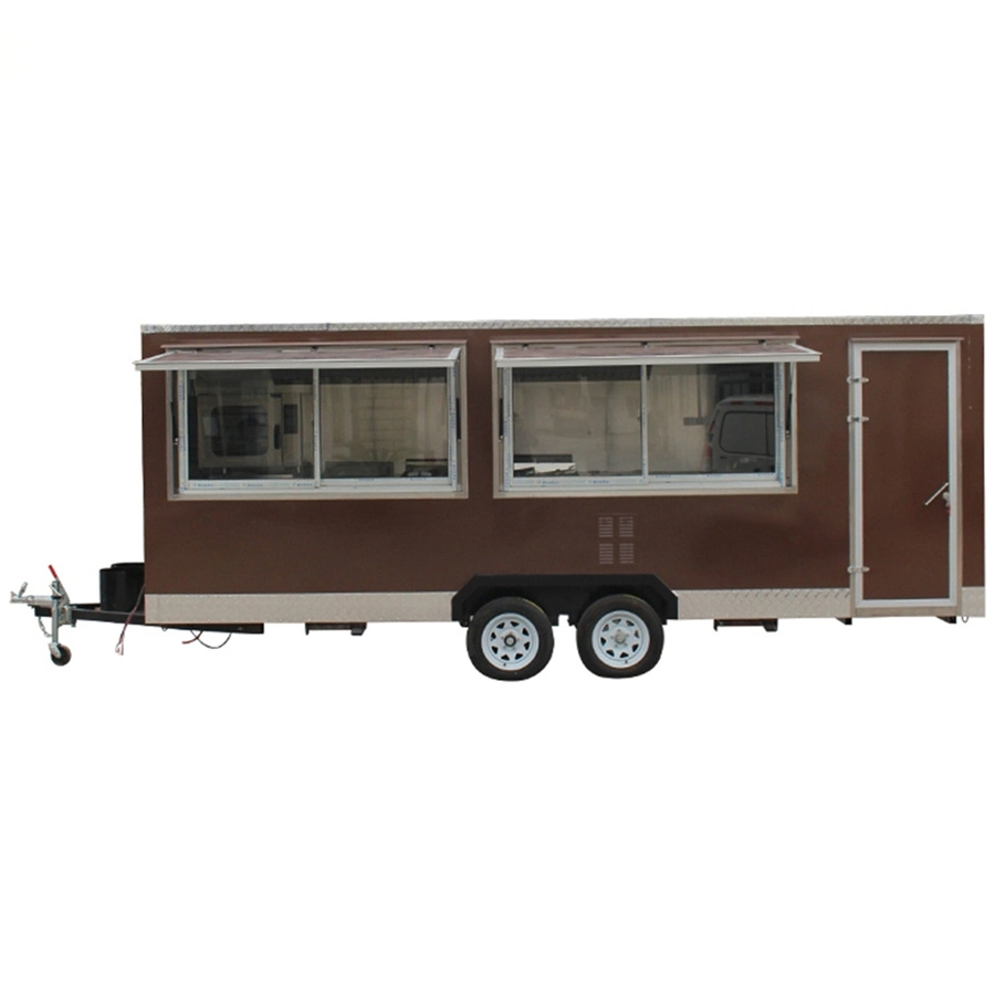Commercial Coffee Concession Trailer Mobile Food Crepe Cart for Sale Drinks Food Vending Cart Hot Food BBQ Fast Food Chips Food Kiosk Trailer Ice Cream Cart