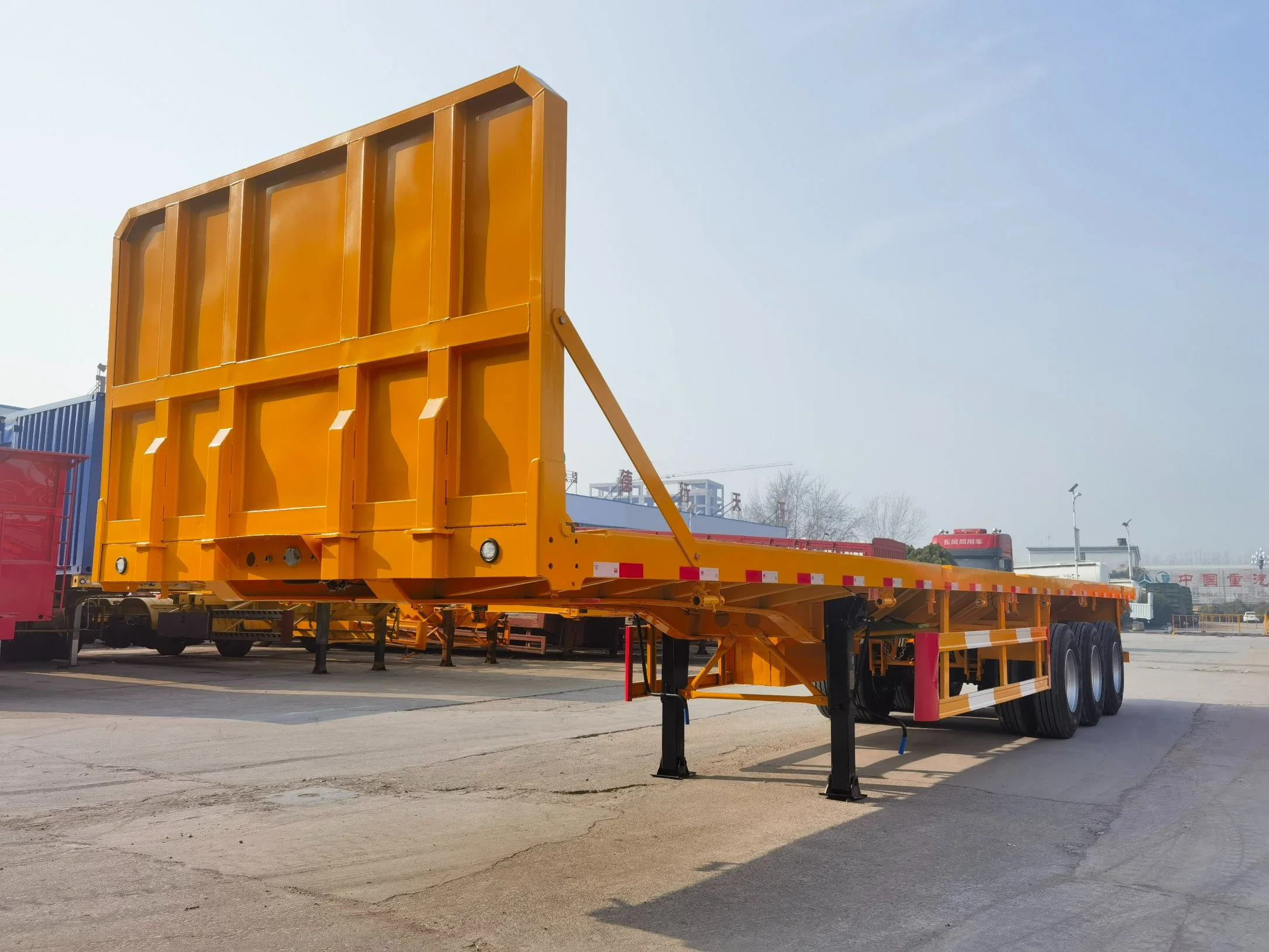 Extendable Flatbed Semi Trialer for Overlength Cargo Transportation