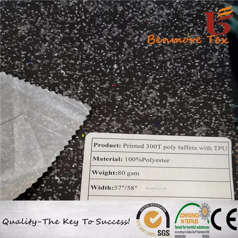 Compound Fabric/Printed 300t Polyester Taffeta Fabric with TPU Bonding/Functional Breathable Fabric