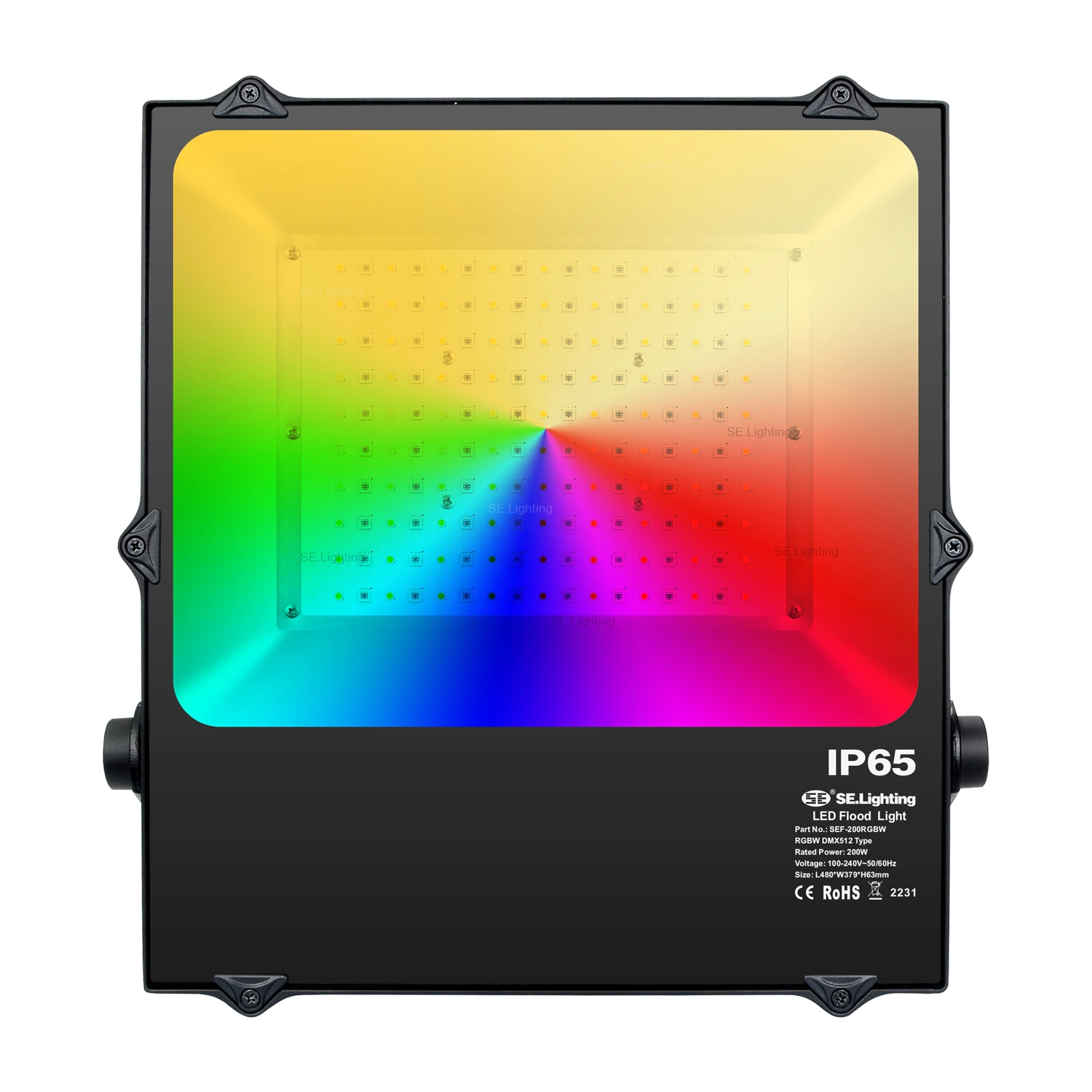 DMX proyector de LED 200W 220V iluminación del jardín paisajismo inalámbrica D