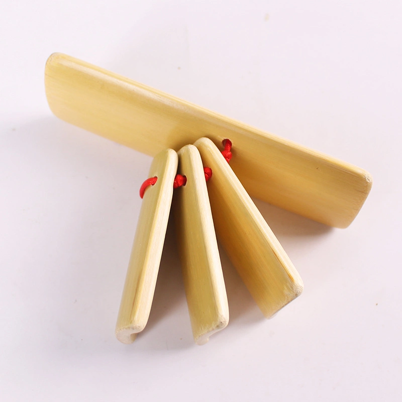 Copllent Wooden Musical Toys Bamboo Wood Small Allegro Children Say Cross Talk Practice Eloquence Bamboo Castanets