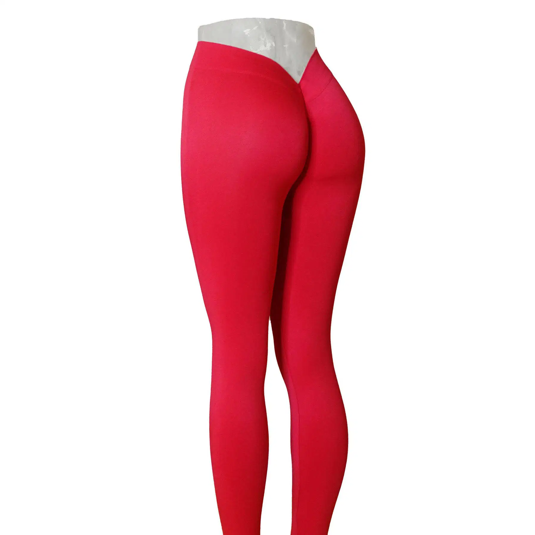 Women's V-Cut Back Waist Scrunch Butt Gym Leggings