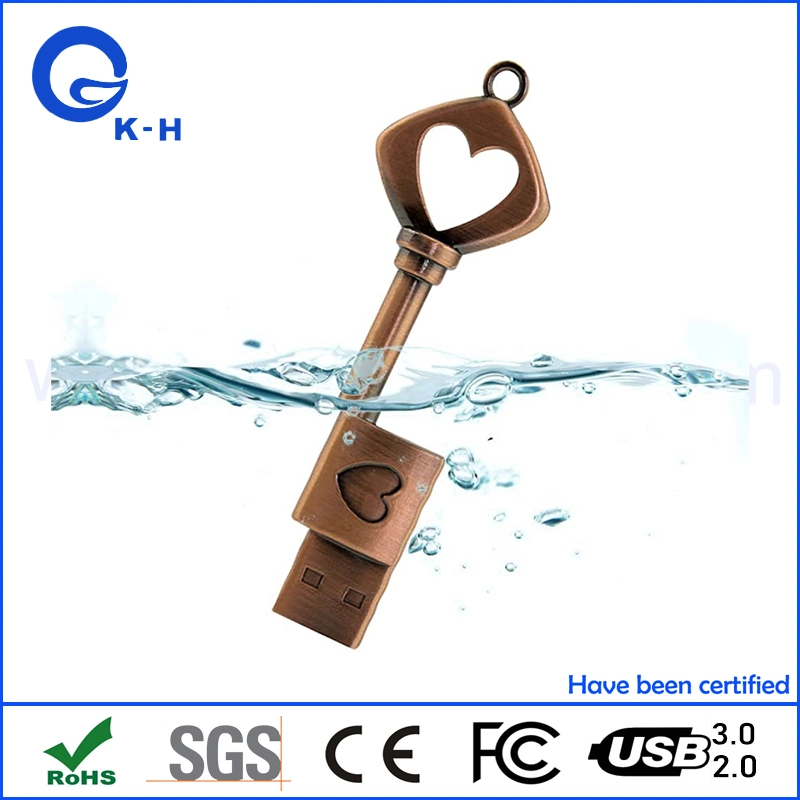 Promotional Gifts Ancient Metal Key USB Stick 4GB 8GB 256GB