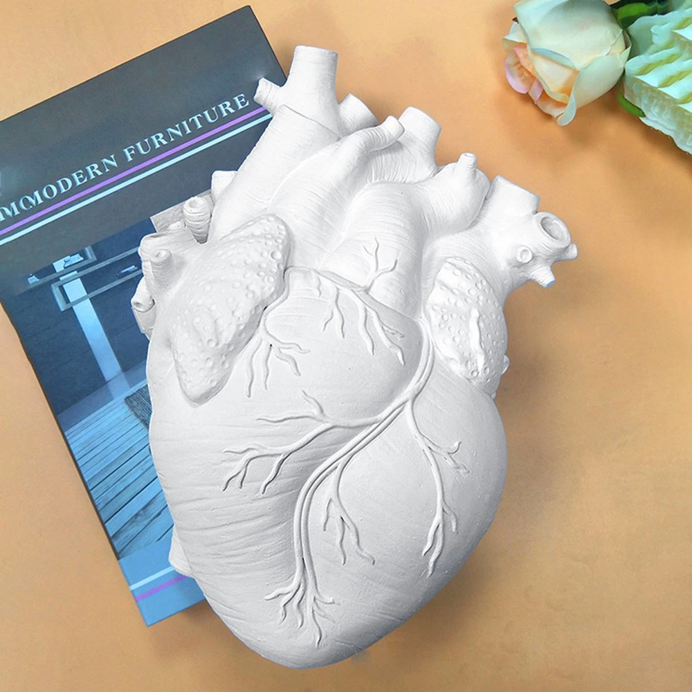 Customized Flower Pot Anatomical Heart Vase Decorative Resin Planter Accessories