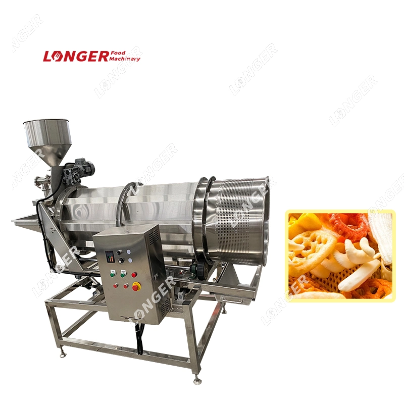 Automatic Flavoring Machine Nut Tea Chips Popcorn Flavoring Machine