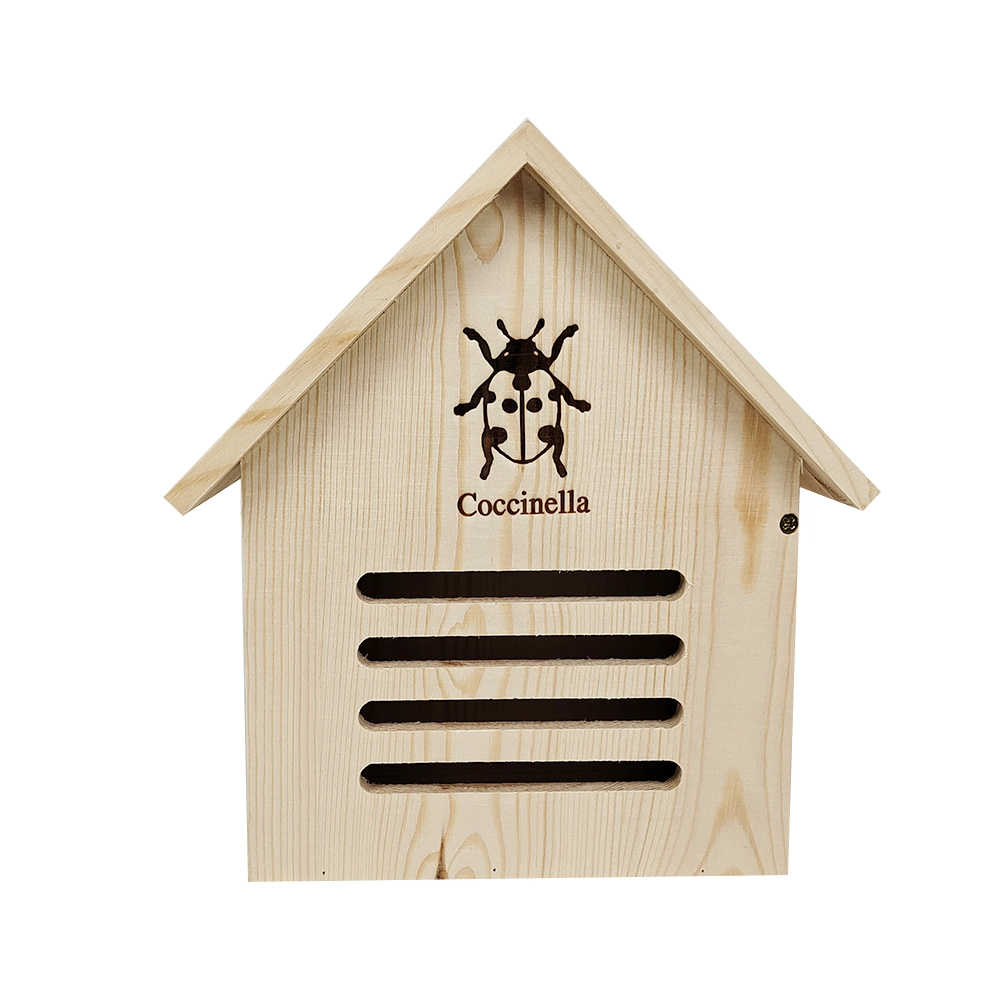 Custom Multifunctional Wooden Insect Lacowings Hotel Pine Wood Ladybugs House